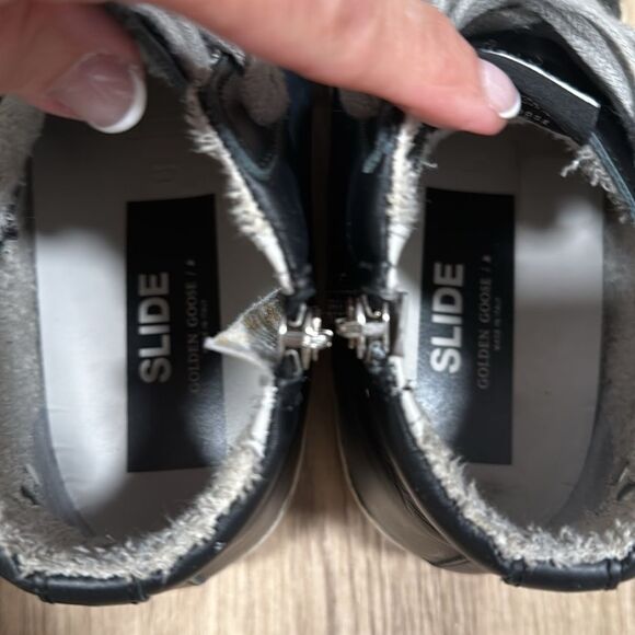 Golden Goose  Slide Sneaker in black leather studs size 37 - Picture 9 of 9